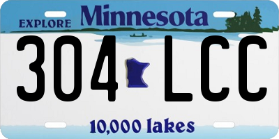 MN license plate 304LCC