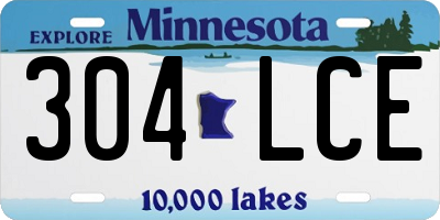 MN license plate 304LCE