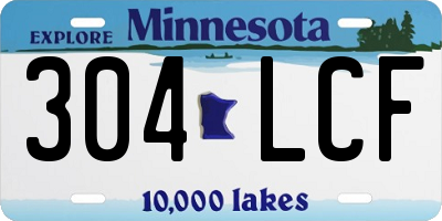 MN license plate 304LCF