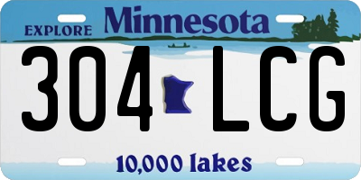 MN license plate 304LCG