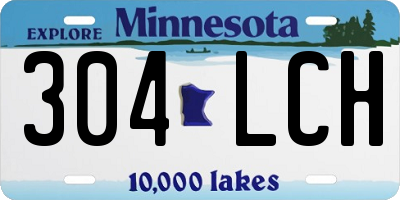 MN license plate 304LCH