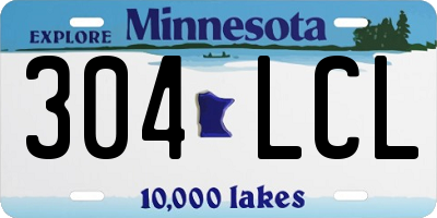 MN license plate 304LCL