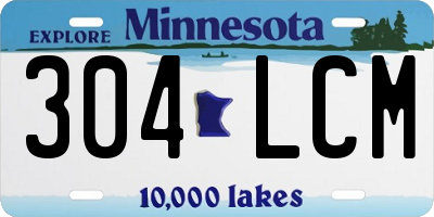 MN license plate 304LCM