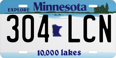 MN license plate 304LCN