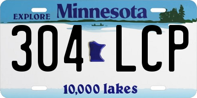 MN license plate 304LCP
