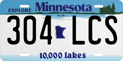 MN license plate 304LCS