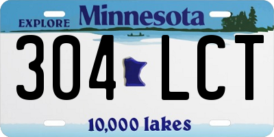 MN license plate 304LCT