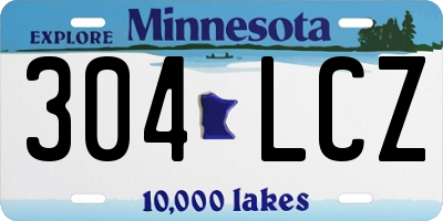 MN license plate 304LCZ