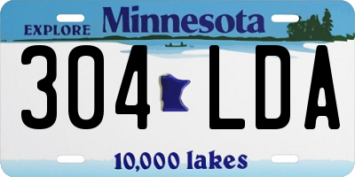 MN license plate 304LDA