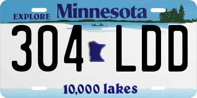 MN license plate 304LDD