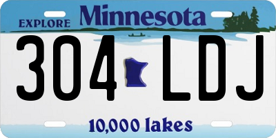 MN license plate 304LDJ