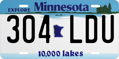 MN license plate 304LDU