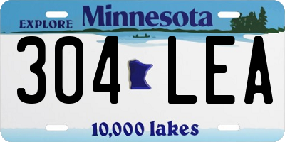 MN license plate 304LEA
