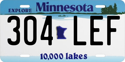 MN license plate 304LEF