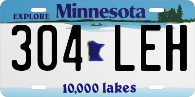 MN license plate 304LEH
