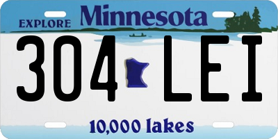 MN license plate 304LEI