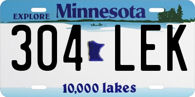 MN license plate 304LEK