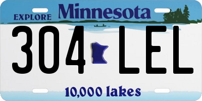 MN license plate 304LEL