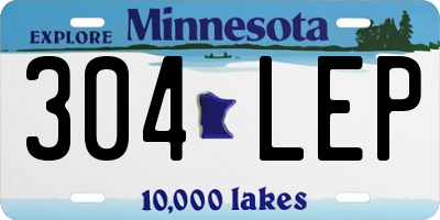 MN license plate 304LEP
