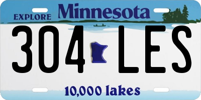 MN license plate 304LES
