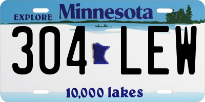 MN license plate 304LEW