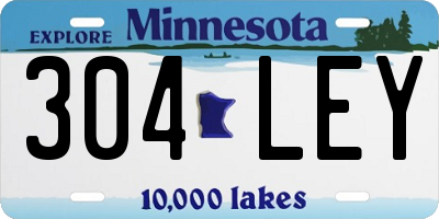 MN license plate 304LEY