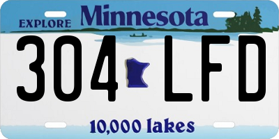 MN license plate 304LFD