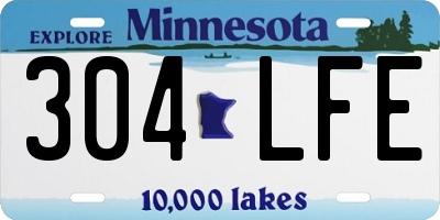 MN license plate 304LFE
