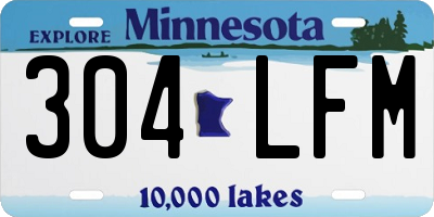 MN license plate 304LFM