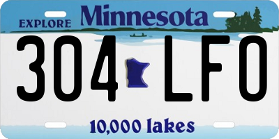 MN license plate 304LFO