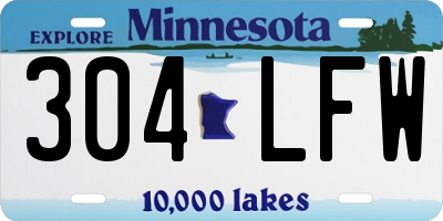 MN license plate 304LFW