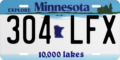 MN license plate 304LFX