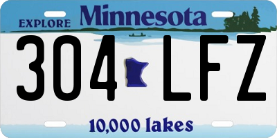 MN license plate 304LFZ