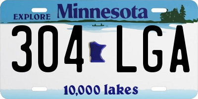 MN license plate 304LGA