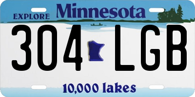 MN license plate 304LGB