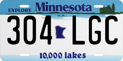 MN license plate 304LGC