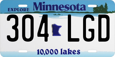 MN license plate 304LGD