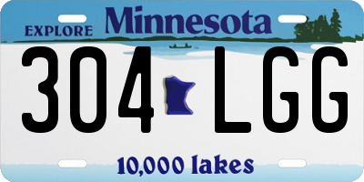 MN license plate 304LGG
