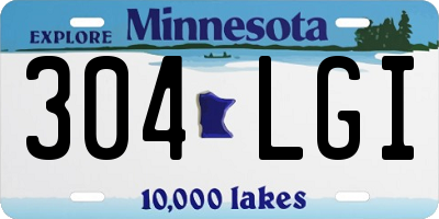 MN license plate 304LGI