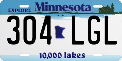 MN license plate 304LGL