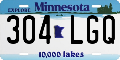 MN license plate 304LGQ
