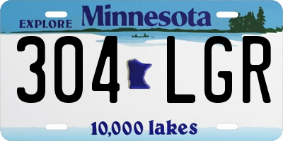 MN license plate 304LGR