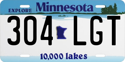 MN license plate 304LGT