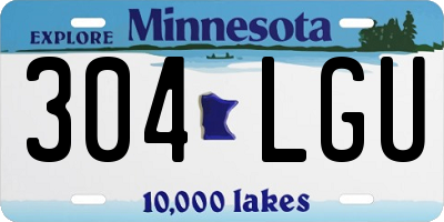 MN license plate 304LGU