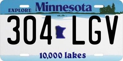MN license plate 304LGV