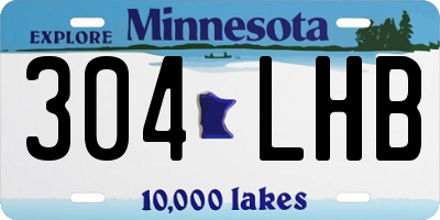 MN license plate 304LHB