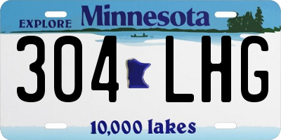MN license plate 304LHG