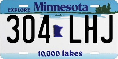 MN license plate 304LHJ