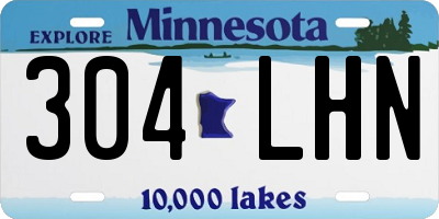 MN license plate 304LHN