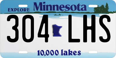 MN license plate 304LHS